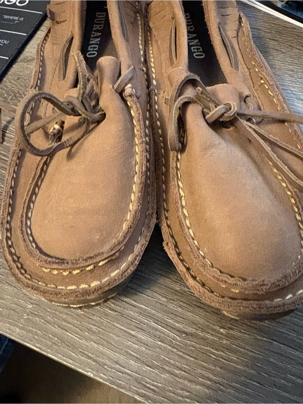 Durango Brown Suede Women’s Moccasin Loafers with Lace Tie